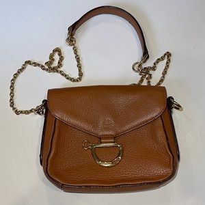 Ralph Lauren crossbody with gold horse it hardware.